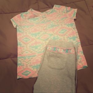 Girls shirt & sweatpants